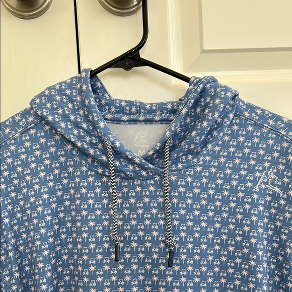 Rhoback Blue Palm Tree Hoodie - Picture 1 of 4